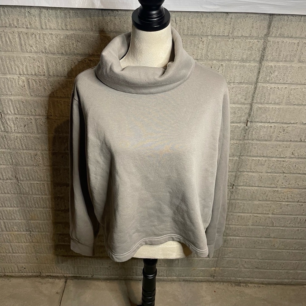Zara Cowl‎ Neck Long Sleeve Relaxed Fit Pullover Sweatshirt Size Large